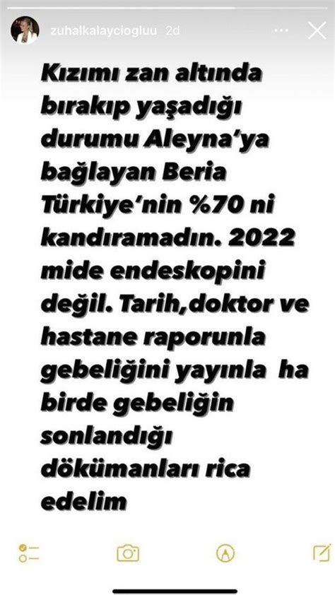 Aleyna Kalaycıoğlu ၏မိခင်မှ Beria Özdene- ကိုယ်ဝန်ရပ်စဲခြင်းဆိုင်ရာစာရွက်စာတမ်းများကိုထုတ်ဝေပါ။